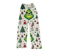 Grinch Pjs Woman Christmas Grinch Graphic Womens Sleep Pants Grinch Girl Gift Grinch Costume Pants Crazy Christmas Holiday Pajamas Grinch Christmas Pajamas The Grinch Jumpsuit Flannel Trousers