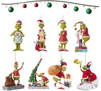 grinch the christmas decorations tree ornaments for home who stole prime decor decoration teddy gifts uk best xmas ornament nightmare before baubles wall 7ft stickers windows (red)