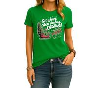 Grinch We're Stealing Christmas Women's T-Shirt, Green, M