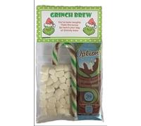 GrinchBrew Hot Chocolate Marshmallows & Candy Cane Christmas Eve Box Fillers/stocking Xmas Hot Choc Gift