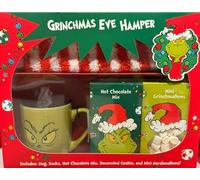Grinchmas Eve Gift Hamper with Grinch Mug, Hot Chocolate Mix, Marshmallows, Socks & Cookie (Christmas, Grinchmas)