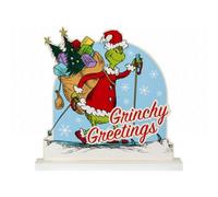 Grinchy Greetings Christmas Plaque