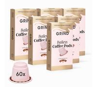 Grind Baileys Coffee Pods - Pack of 60 Biodegradable Capsules - Amazon Exclusive - 100% Arabica - Nespresso® Original Compatible - Home Compostable - Barista Quality - Medium Roast - Alcohol Free