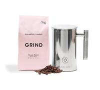 Grind Coffee Station Bundle - 1kg of House Whole Bean Coffee with 3-in-1 Milk Frother - 100% Arabica - Specialty Grade - Save 12%