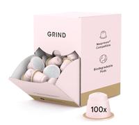 Grind Decaf House Coffee Pods - Pack of 100 Biodegradable Arabica Capsules - Naturally Decaffeinated - Nespresso® Original Compatible Capsules - Home Compostable - Barista Quality - Medium Roast