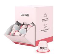 Grind Extra Dark Coffee Pods - Pack of 100 Biodegradable Arabica Capsules - Nespresso® Original Compatible - Home Compostable - Barista Quality and Specialty Grade - Dark Roast
