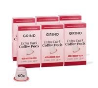 Grind Extra Dark Coffee Pods - Pack of 60 Biodegradable Capsules - Nespresso® Original Compatible - Home Compostable - Barista Quality and Specialty Grade - Dark Roast