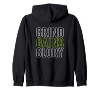 GRIND.GAINS.GLORY. Zip Hoodie