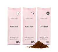 Grind Ground Variety Pack - 3x 227g - 100% Arabica - Light/House/Dark Blend - Suitable for Cafetière, Moka Pot, AeroPress and Filter Brew - Ethically Sourced and Locally Roasted