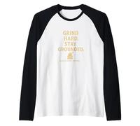 Grind Hard. Stay Grounded. - Barista State Apparel Swagg Raglan Baseball Tee