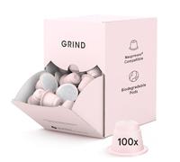 Grind House Blend Coffee Pods - Pack of 100 Biodegradable Capsules - 100% Arabica - Nespresso® Original Compatible - Home Compostable - Barista Quality and Specialty Grade - Medium Roast