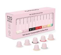 Grind Taster Coffee Pod Collection - 120 Biodegradable Capsules - Amazon Exlcusive - 100% Arabica - Compatible with Nespresso® Original Machines - Specialty Coffee - Home Compostable - Gift Set