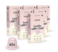 Grind Vanilla Coffee Pods - Pack of 60 Biodegradable Capsules - 100% Arabica - Nespresso® Original Compatible Capsules - Home Compostable - Barista Quality and Specialty Grade - Medium Roast