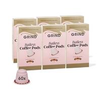 Grind x Baileys Coffee Pods - Pack of 60 Biodegradable Capsules - 100% Arabica - Nespresso® Original Compatible - Home Compostable - Barista Quality and Specialty Grade - Medium Roast