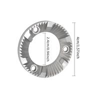Grinder Burr Component Set with Radial Toothed Plates | 2-Piece Burr Plate Package, Stainless Steel Construction, Check the Three-Hole Layout Before Purchase, Silver