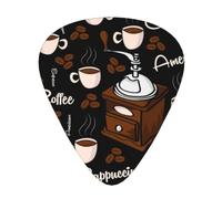 Grinder Coffee Beans Pattern Guitar Pick 12 Packs Guitar Plectrums Includes Thin Medium Heavy Gauges