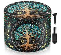Grinder Herb Large 63mm, 4 Piece Metal Grinder with 40 Sharp Shark Teeth, Cool Fantasy Funny Grinders for Kitchen Spice & Herbal Tea, Gift Set for Boyfriend (Astrological Wheel Tree)