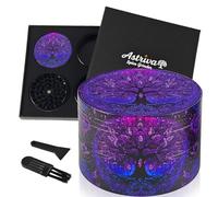 Grinder Herb Large, 63mm, 4 Piece Purple Grinder with 40 Sharp Shark Teeth, Cool Fantasy Metal Grinders for Kitchen Spice & Herbal Tea, Gift Set for Boyfriend & Girlfriend, Man & Women(Tree of Life)