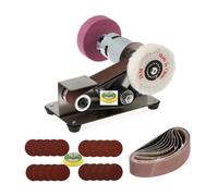 Grinder Polishing Machine, Mini Electric Belt Sander Grinder DIY Polishing Grinding Machine, Cutter EDS Sharpener Desktop Power Tool for Jewelry, Metal, Wood(Package C)