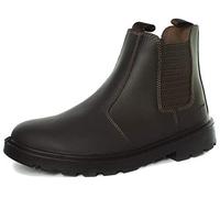 GRINDER Safety Twin Gusset Dealer Boot, Brown Leather, 3 UK