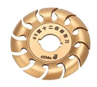 Grinder Shaping Disc Stainless Steel 12 Teeth Carving Disc Woodworking Angle Grinder Attachment for Wood Rubber DIY Crafting (Gold)