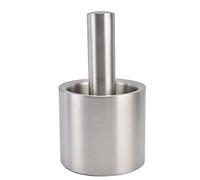 Grinder, SILENT Mortar Pestle, PRACTICAL and SILENT, GLOSSY TEXTURE, USE with CONFIDENCE, 304 Stainless Steel Grinder, Morter Pessel Set, SCOPE of APPLICATION: Grind Seasonings,