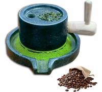 Grinder Stone Mill Hand Cranked Tea Powder Grinder, Stone Grain Mill Small Matcha Tea Powder Grinding Machine, Handmade Natural Granite