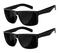 grinderPUNCH Mens Oversized Sunglasses XL Big Head Fit, Extra Wide Frame Sunglasses for Men, Big Heads, XXL Large Wide Shades (2 Pack Gloss/Black Polarized)