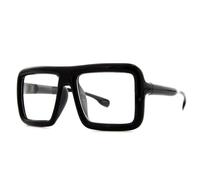 grinderPUNCH Thick Square Frame Clear Lens Glasses Eyeglasses Super Oversized Fashion and Costume - Black
