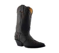 Grinders Arizona HI Unisex Leather Cuban Heeled Western Cowboy Dancing Boots