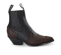 Grinders ARIZONA LO Black/Burgundy Unisex Leather Cuban Heel Casual Cowboy Boots