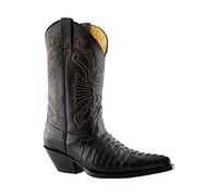 Grinders Carolina Brown Croc Mens Western Cowboy Boots 6