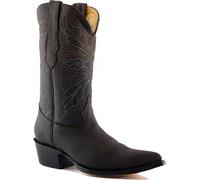 Grinders Dallas Womens Tall Hi Western Cowboy Boots Brown Leather Size UK 3-8