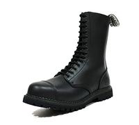 Grinders Herald 2015 Matte Finish Black Unisex Safety Steel Toe Cap Military Punk Boots 7