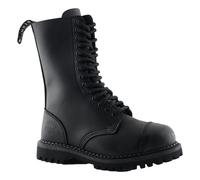 Grinders Unisex Leather Military Boots - Herald - Black - Size UK 10