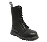 Grinders Herald 2015 Matte Finish Black Unisex Safety Steel Toe Cap Military Punk Boots 6