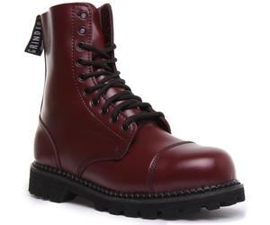 Grinders Hunter In Cherry 10 Eye Lace Up Steel Toe Boot Size UK 6 - 12
