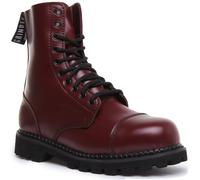 Grinders Hunter Mens 10 Eye Lace Up Steel Toe Boots In Cherry Size UK 6 - 12