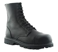 Grinders Hunter Mens 10 Eyelet Safety Steel Toe/Midsole Mid Boots Black | UK Shoe Size: UK 12 / EU 46