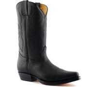 Grinders Louisiana Mens Black Leather Pull On Pointed Toe Western Cowboy Boots