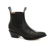 Grinders Maverick Black Ankle Pull On Cowboy Cow Boy Mens Western Leather Boots UK