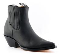 Grinders Mustang Mens Black Leather Western Cowboy Chelsea Ankle Boots Size 7-12