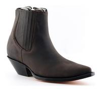 Grinders Mustang Mens Brown Leather Western Cowboy Chelsea Ankle Boots Size 7-12