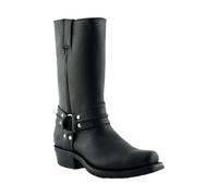 Grinders Renegade Hi Black Leather Boots Cowboy Western High Unisex Biker Boots