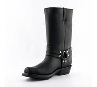 Grinders Renegade Hi Black Unisex Leather Boot Cowboy Western Bikers High Boots