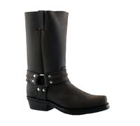 Grinders Renegade Hi Brown Leather Boots Cowboy Western High Unisex Biker Boots