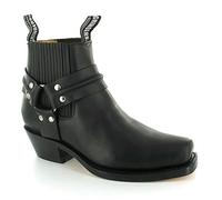 Grinders Renegade Lo Harness Black Unisex Leather Boot Cowboy Western Bikers Boots 6