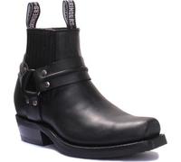 Grinders Renegade Lo Mens Black Cowboy Biker Western Ankle Boot Size 5-12