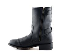 Grinders Route 66 B Black Mens Leather Boot Cowboy Western Zipped Pointed Boots (EU 43, Mens UK 10)