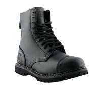 Grinders Stag CS Black Leather Boots 10 Eye Hole Steel Toe Cap Military Punk